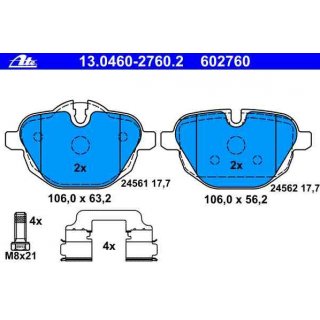 ATE Ceramic brake pads rear axle for BMW F10 F18 F11 F25 F26 E89 for 330 x 20mm brake discs