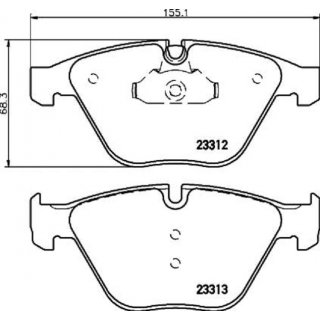 Textar Bremsbelge Vorderachse fr BMW E60 E61 E63 E64 E65 fr 324mm Bremse