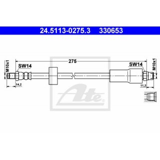 ATE Bremsschlauch zum Bremssattel Hinterachse fr BMW e39 Touring ab 09.1998