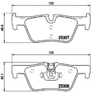 Brembo Brake pads Rear Axle for BMW F20 F21 F30 F31 F32 F34