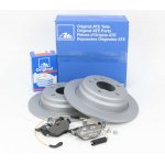 ATE rear brake discs 298x10mm unventilated + brake pads +...