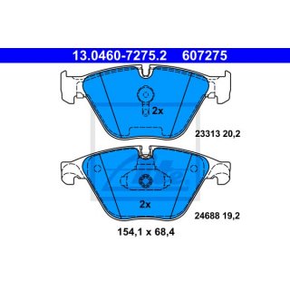 ATE front brake pads for BMW F10 F11 F18 for 348x30mm brake discs