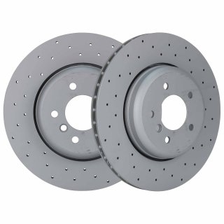 Zimmermann sports brake disc drilled rear axle 345x24mm for BMW E60 E61 E63 E64