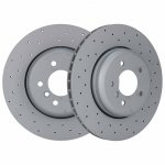 Zimmermann sports brake disc drilled rear axle 345x24mm...