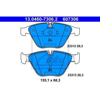 ATE brake pads front axle for discsize 324mm for BMW e65 e66 e67