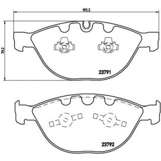 Brembo front brake pads for BMW e60 e61 e63 e63 e65 e66 e67 with 348mm discs