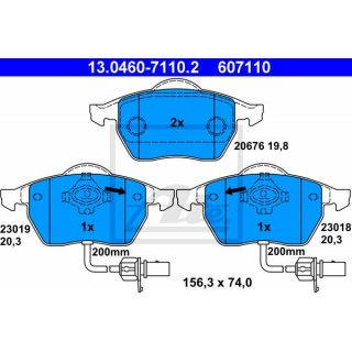 ATE Brake Pads Front for Audi A4 B6 B7 A6 C5 C6 Seat Exeo Skoda Superb VW Passat 3B 3BG