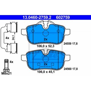 ATE Bremsbelge Hinterachse fr BMW e89