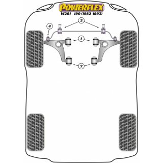 2x Powerflex PFF40-403-22 Stabilisatorlager Innen 22mm fr Mercedes W124 R129 W201 (Nr.3)