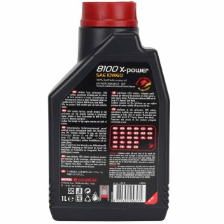 Motul 8100 X-POWER 10W60 engine oil 1 Liter