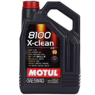 Motul 8100 X-CLEAN 5W40 engine oil 5 Liter