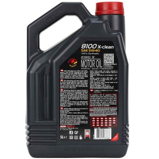 Motul 8100 X-CLEAN 5W40 engine oil 5 Liter