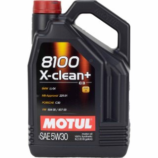 Motul 8100 X-CLEAN+ 5W30 Motoroil Longlife 2004 5 Liter