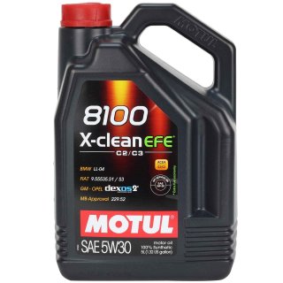 Motul 8100 X-CLEAN EFE 5W30 Motorl BMW Longlife 2004 Freigabe 5 Liter