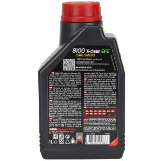 Motul 8100 X-CLEAN EFE 5W30 Motorl BMW Longlife 2004 Freigabe 1 Liter