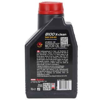 Motul 8100 X-CLEAN 5W40 Motorl BMW Longlife 2004 1Liter