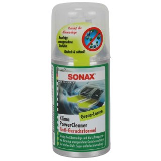 Sonax Clima Clean Green Lemon 100ML reinigt die Klimaanlage und erzeugt frischen Duft