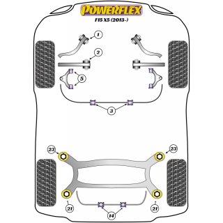 2x Powerflex PFF5-2402 PU Buchse hintere Querlenker Vorderachse fr BMW X5 F15 X6 F16 (Nr.2)