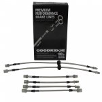 Set of 6 Goodridge braided stainless steel brake lines...