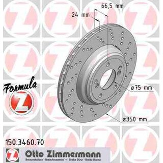 Zimmermann Formula Z Bremsscheibe 350.24mm Hinterachse rechts fr BMW E90 - E93 M3