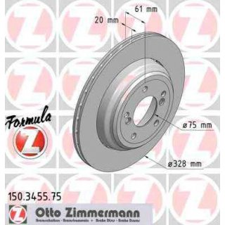 Zimmermann Formula Z BMW hinten links 328x20mm E39 M5