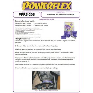 2 x Powerflex PFR5-305 PU Hinterachslager / Tonnenlager fr BMW e30