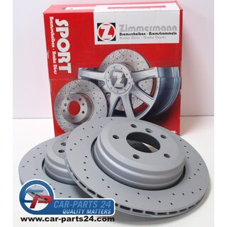 Zimmermann drilled Sport rear brake disc 320x20mm for BMW E60 E61 E63 E64