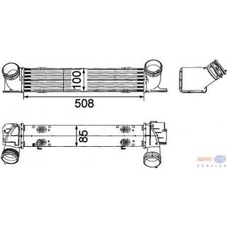 Intercooler by Mahle Behr for BMW E81 E82 E84 E87 E88 E90 E91 4 Cyl. diesel