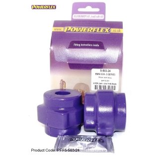 2 x Powerflex PFF5-503-24 Front Anti Roll Bar Mounting Bush 24mm BMW e39 / e38 (No.3)