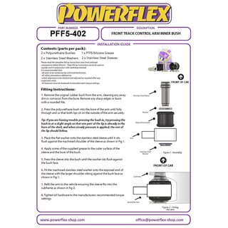 2x Powerflex PFF5-402 PU Buchsen Querlenker Vorderachse fr BMW e81 e87 e90 e91 e84 (Nr.2)