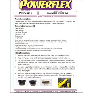 2 x Powerflex PFR5-412 PU Buchsen obere Querlenker Hinterachse BMW E81 E87 E90 E91 (No.12a, b)