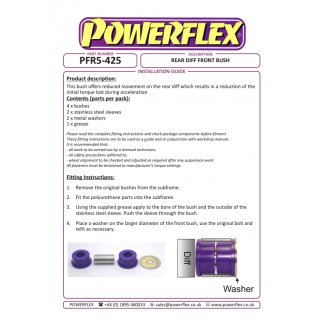 2 x Powerflex PFR5-425 vordere Buchsen Differential BMW E81 E87 E88 E90 E91 E92 E93 X1